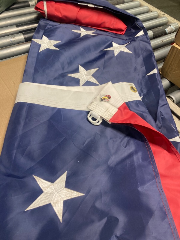 Photo 2 of ***it is broken check the image*** XIFAN Premium American Flag 10x15 Outdoor, Heavy Duty 420D Nylon US Flag for Outside, Strongest Longest Lasting with Embroidered Stars/Sewn Stripes/Brass Grommets