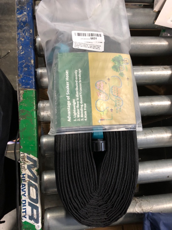 Photo 2 of ***MISSING PIECES*** Hlinker 2024 Flat Soaker Hose 100 ft (50ft 2Packs) with Stake for Garden, Linkable Drip Hose Diy Automates Garden Irrigation System Saving 88% Water, Dual-layer Leak-free Design Water Hose with Holes