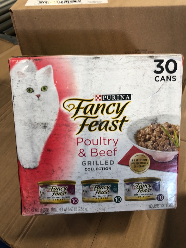 Photo 2 of  Purina Fancy Feast Grilled Wet Cat Food Poultry and Beef Collection Wet Cat Food Variety Pack - (Pack of 30) 3 oz. Cans BEST USED BY APR 2026
