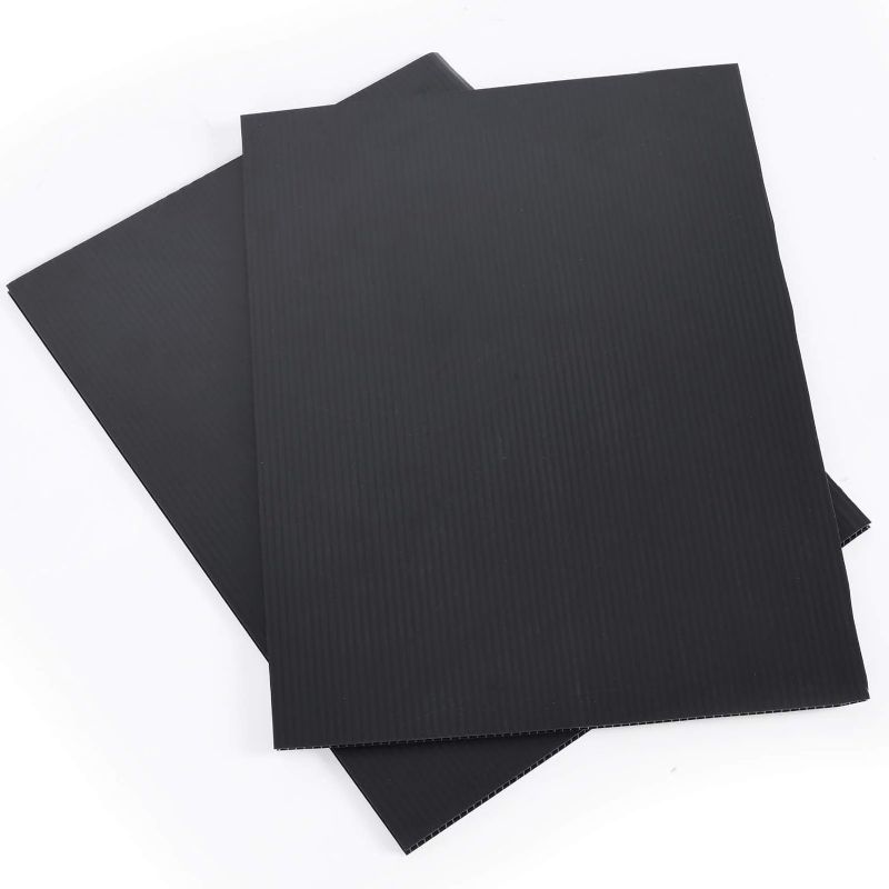 Photo 1 of  Corrugated Plastic Sheet for Indoor and Outdoor Use, black