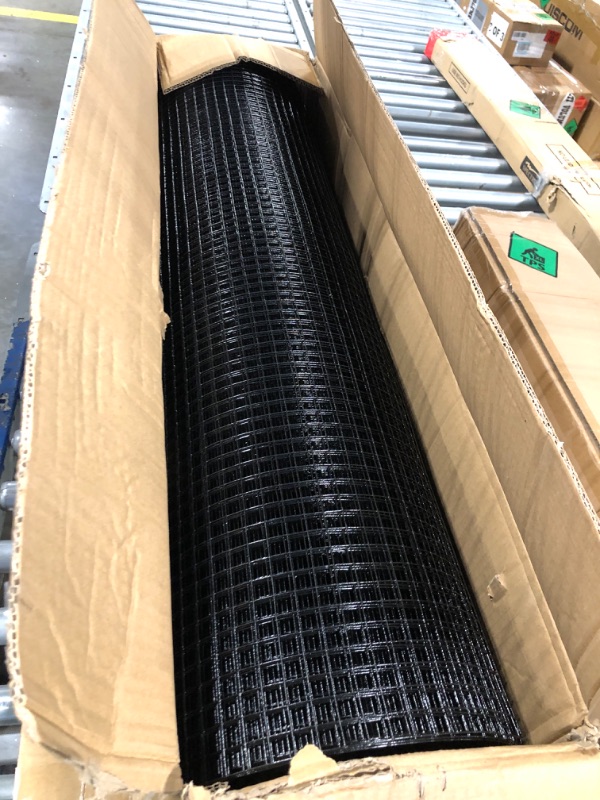 Photo 2 of 36'' x 100' 1/2inch Hardware Cloth 16 Gauge Black Vinyl Coated Welded Fence Mesh for Home and Garden Fence and Home Improvement Project (36'' x 100')