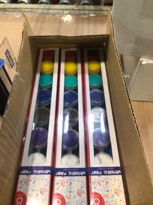 Photo 3 of ***USED** Neliblu Washable Watercolor Paint Set for Kids - 12 Filled Paint Strips with 8 Vibrant Colors and Brushes - Art Supplies for Birthdays, Home, and Art Activities - Ideal Party Favors for Creative Fun ( 2 PCK)