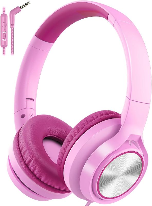 Photo 1 of **** similar*** Kids Headphones with Microphone, Wired Over Ear Headsets with  for Boys Girls Teens Children Online School/Travel/iPad/Tablet/Cellphone