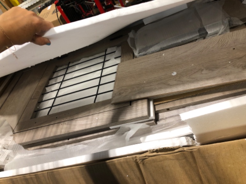 Photo 1 of ***SELLING AS PARTS - FINALE SALE - NO RETURNS****
Dog Crate Furniture with Drawer,5 Doors Wooden Dog Kennel End Table with Large Capacity Drawers,Dog House with Openable Divider for Small/Medium/Large Dog,Dog Cage,Side End Table Grey
