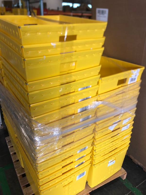 Photo 3 of ****NO REFUND, SALE FINAL**** Space Age Totes - 21 x 19 x 14"
56 YELLOW CONTAINERS