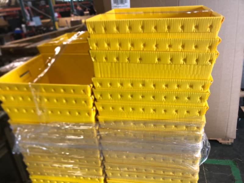 Photo 2 of ****NO REFUND, SALE FINAL**** Space Age Totes - 21 x 19 x 14"
56 YELLOW CONTAINERS