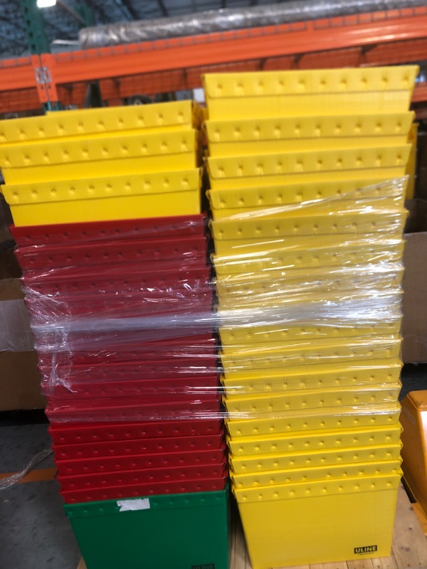 Photo 2 of ****NO RETURN, SALE FINAL**** Space Age Totes - 21 x 19 x 14"
68 CONTAINERS, 53 YELLOW, 14 RED, 1 GREEN