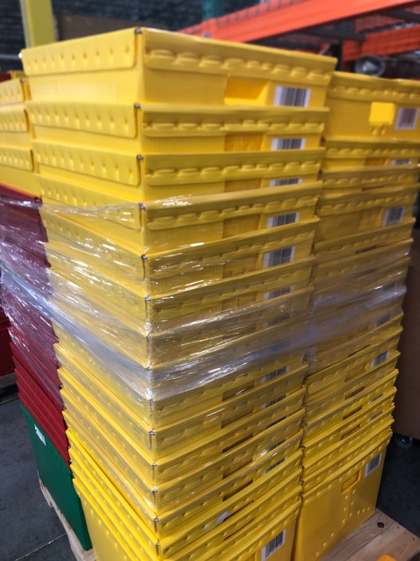 Photo 3 of ****NO RETURN, SALE FINAL**** Space Age Totes - 21 x 19 x 14"
68 CONTAINERS, 53 YELLOW, 14 RED, 1 GREEN