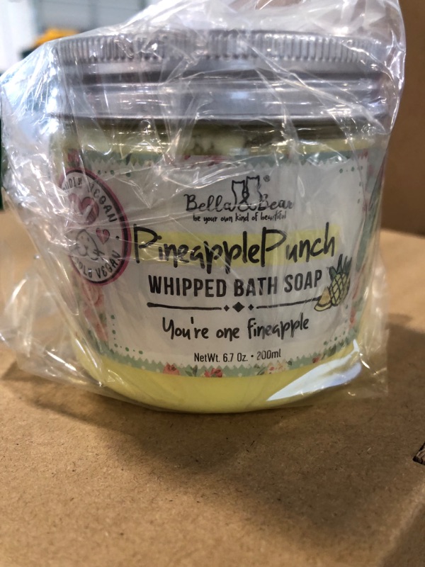 Photo 2 of ***USED***Bella & Bear Pineapple Whipped Soap - Paraben Free - Cruelty-Free Vegan Body Wash And Shave Cream, 6.7oz (6.7 oz)