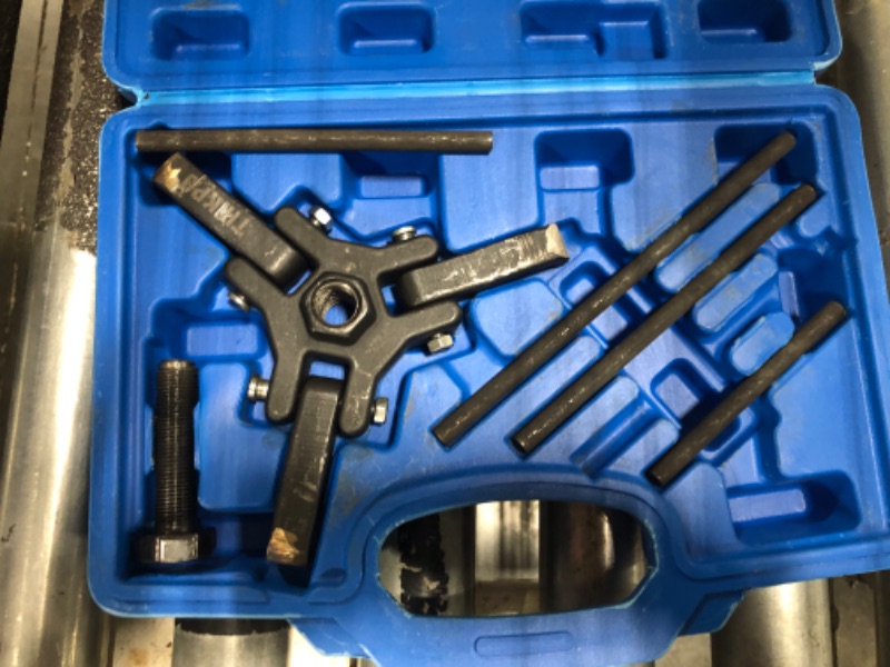 Photo 4 of ***USED***AutoWanderer Tool Harmonic Balancer Puller with Adjustable 3-Jaw Puller Kit, Forcing Screw Fits a 3/8" Square Drive and 4 Forcing Rods for Removing Harmonic Dampers & Balancers