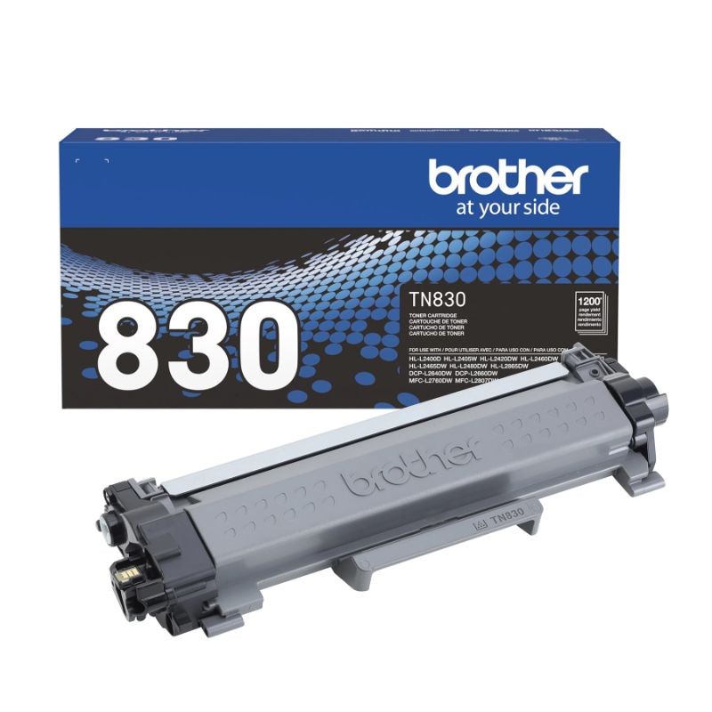 Photo 1 of ***USED***Brother Genuine TN830 Black Standard Yield Printer Toner Cartridge - Print up to 1,200 Pages(1)
