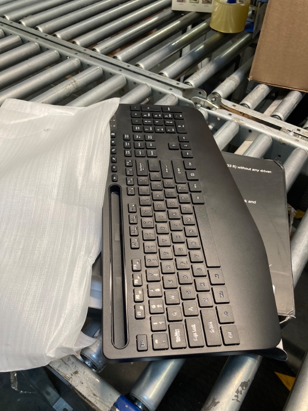 Photo 3 of ***AS IS / NO RETURNS -  FINAL SALE***parts only***
Wireless Keyboard and Mouse Combo - Full-Sized Ergonomic Keyboard with Wrist Rest, Phone Holder, Sleep Mode, Silent 2.4GHz Cordless Keyboard Mouse Combo for Computer, Laptop, PC, Mac, Windows -Trueque