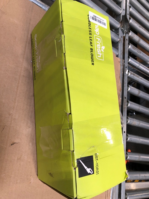 Photo 1 of ***Missing  PARTS, SOLD FOR PARTS, AS IS NO RETURNS***
SnapFresh Cordless Leaf Blower - 20V Electric Leaf Blower with 2.0 Ah Battery and Charger - Lightweight 2-Speed Leaf Blower for Lawn Care and Yard/Garden/Patio Cleaning