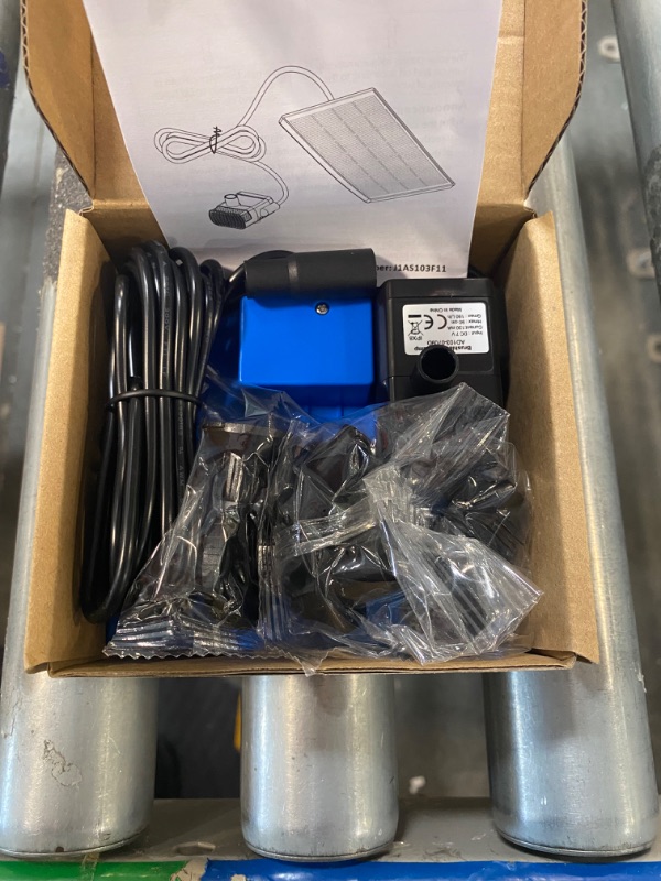 Photo 1 of ***USED***Solar Water Pump Kit for DIY Water Fountain Outdoor,2.5W Solar Powered Water Fountain Pump with 8 Nozzles, Solar Fountain for Bird Bath, Ponds, Garden, Fish Tank, Pond