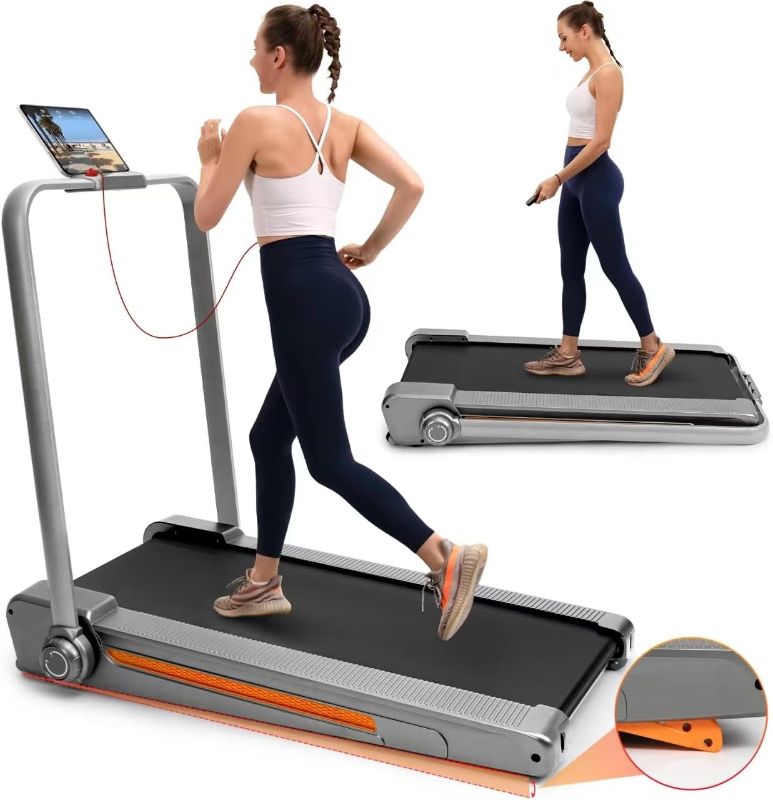 Photo 1 of ****USED*** Walking Pad, Walking Pad with Incline, 2 in 1 Foldable Under Desk Treadmill for Home Office, 2.5 HP Portable Walking Treadmill with App Control&LED Display& Remote Control,330 LBS Weight Capacity
