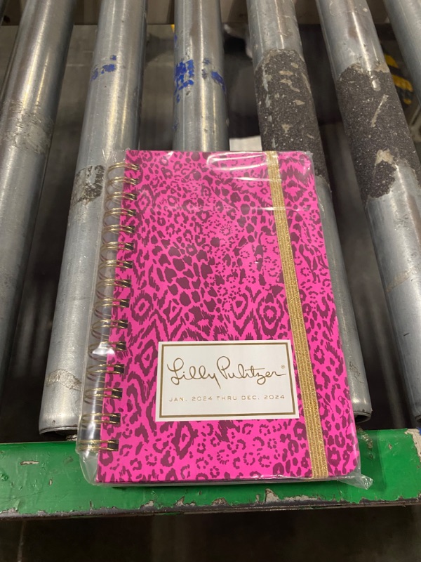 Photo 2 of ****USED**2024** Lilly Pulitzer Daily Planner 2024, Medium Agenda Dated January 2024 - December 2024, Weekly Planner with Monthly Calendar, Stickers, Pockets, & Spiral Binding, Hardcover Cute Planner, Pattern Play