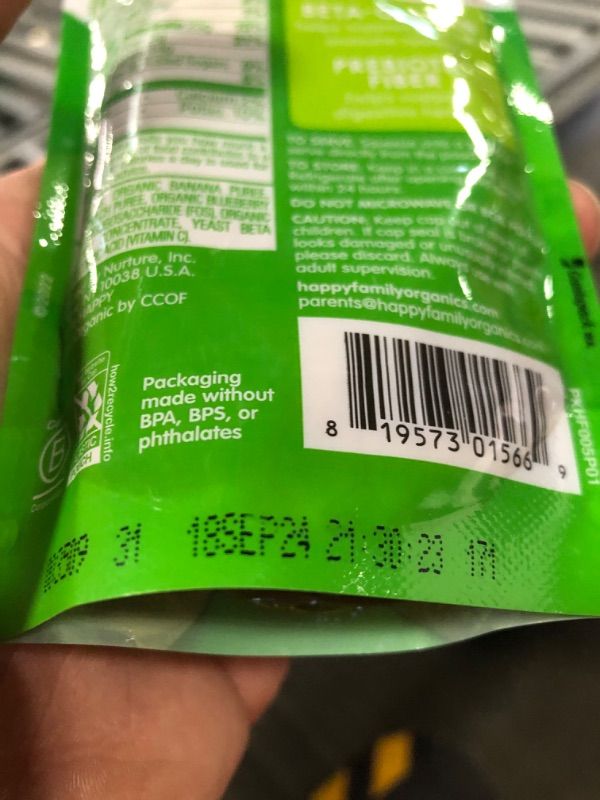 Photo 4 of (8 Pouches) Happy Tot Super Bellies, Stage 4, Organic Toddler Food, Bananas, Spinach, & Blueberries, 4 oz
