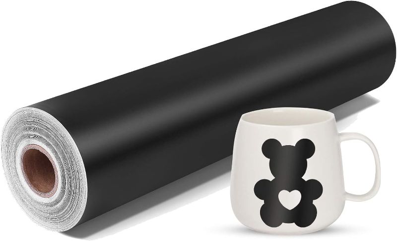 Photo 1 of 
Prime Vinyl Black Permanent Vinyl Roll - 12" x 55 Ft-Black Self Adhesive Vinyl Roll for Silhouette Cameo, Decor Sticker, Cutting Machine, Craft Cutter