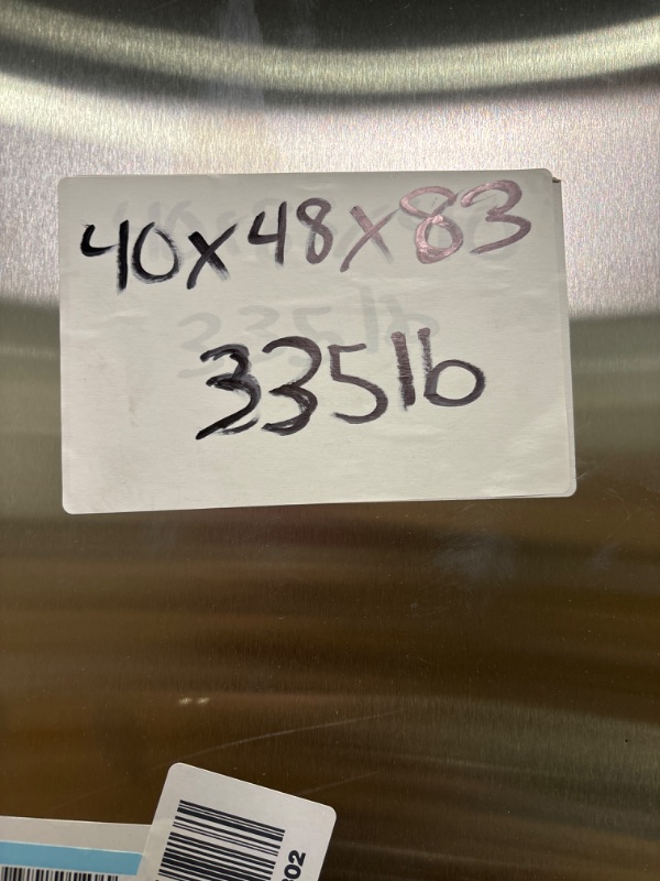 Photo 1 of ***Broken *** Model xts-48r intertek  -Freezer with 4 Solid Half Doors
Dimensions: 
40x 48x 83
335lb 
***THIS ITEM NEEDS TO BE PICKED UP IN A UHAUL OR APPROPIATE SIZED VEHICLE IT NEEDS TO BE PICKED UP BY TWO PEOPLE***

**appliance turns on--pictured below