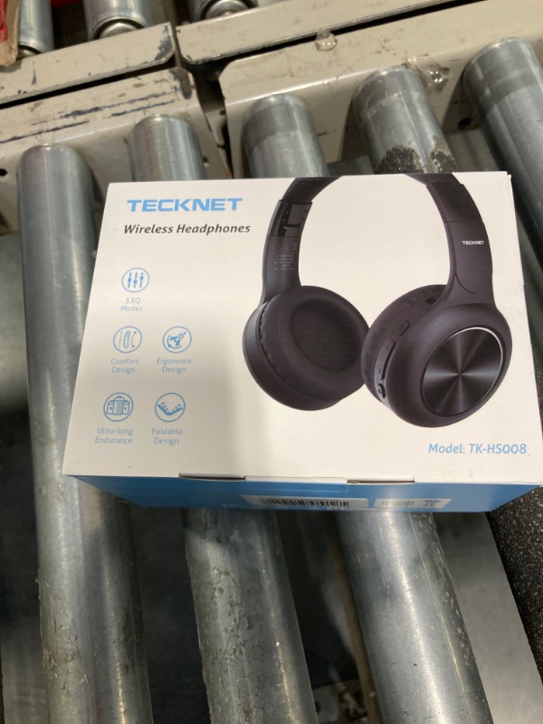 Photo 2 of TECKNET Bluetooth Headphones Over Ear, 65 Hours Playtime and 3 EQ Modes Wireless Headphones with Microphone, Memory Foam Ear Cups, Hi-Res Audio, Deep Bassfor Home Travel Office Laptop PC Cellphone
