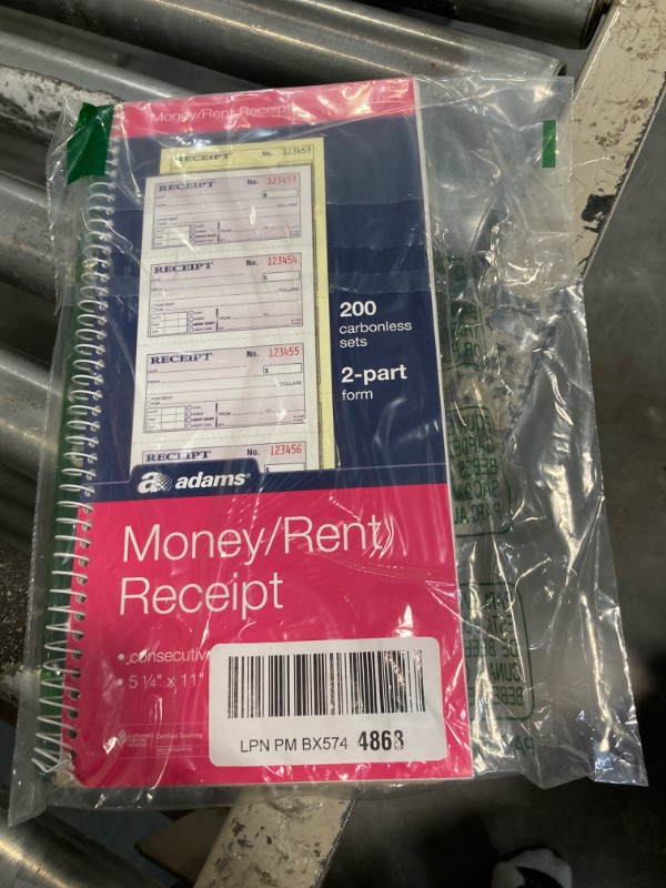 Photo 1 of Adams Money and Rent Receipt Book (SC1152) and Adams Sales Order Book (DC4705) | Receipt and Order Book Bundle Smaller pack Book + Order Book