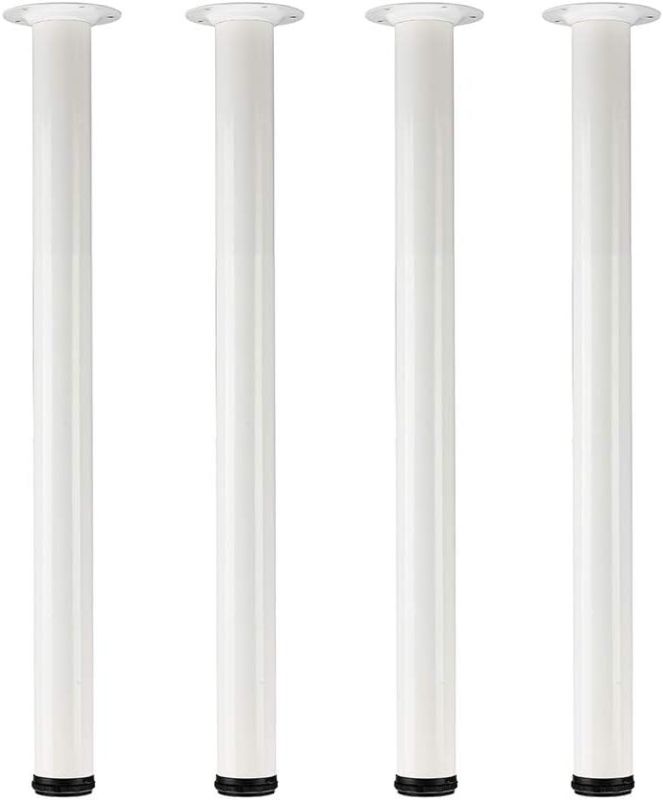 Photo 1 of 
QLLY 28 inch Adjustable Tall Metal Desk Legs, Office Table Furniture Leg Set, Set of 4 (White)
Size:28 inch