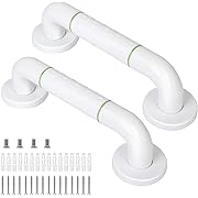 Photo 1 of 2 Pack Bathroom Safety Shower Grab Bars - ADA Compliant Rails for Elderly, Seniors, and Handicap - Safety Handles for Bathtubs, Showers, Wall Mounting, Tub, and Toilet Support 12 Inch White