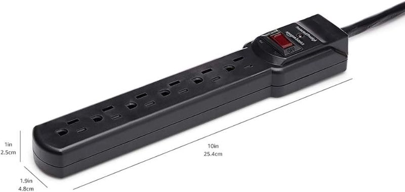 Photo 1 of ***1 PC***Amazon Basics 6-Outlet, 200 Joule Surge Protector Power Strip