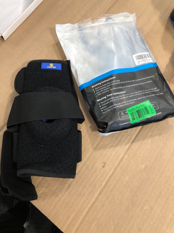 Photo 2 of ABYON Plus Size Knee Braces for Knee Pain with Side Stabilizers for Man Women.Relieves Meniscus Tear, ACL, LCL, MCL,Arthritis.Non Slip Adjustable Knee Support for Joint Pain Relief, Injury Recovery