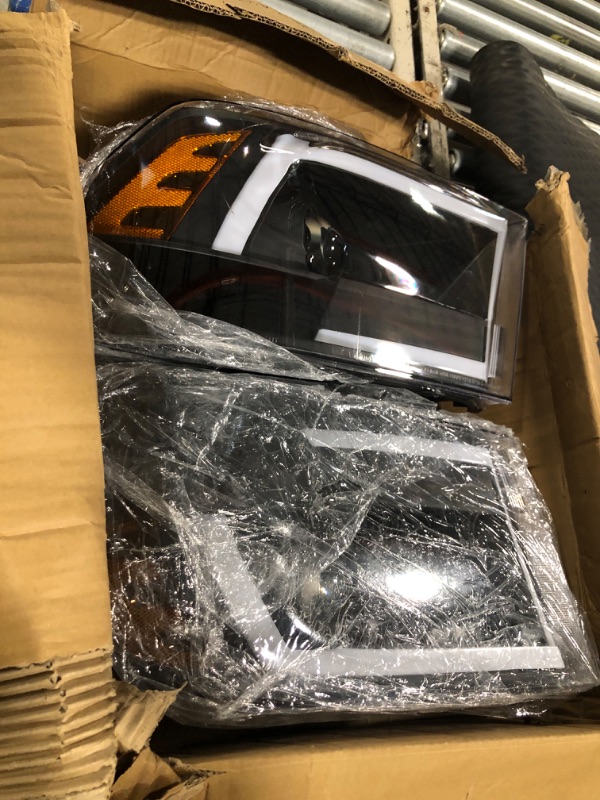 Photo 3 of ****USED***BOX IS DAMAGED***  VLAND LED Headlights Compatible with Tacoma 3rd Gen N300 Pickup Truck 2016-2023 w/LED DRL w/Reflective Bowl Amber Reflector Front Lamp Set, No Need Extra Bulbs Not Fit TRD PRO