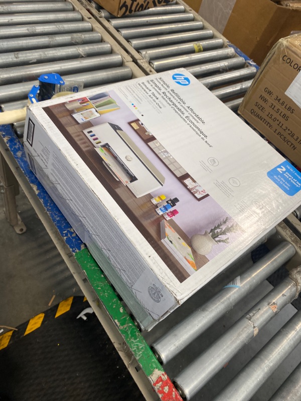 Photo 1 of *** NOT FUNCTIONAL****** FINAL SALE AS IS NO RETURNS****

HP Smart-Tank 5000 Wireless All-in-One Ink-Tank Printer with up to 2 years of ink included, mobile print, scan, copy, white, 17.11 x 14.23 x 6.19 ST 5000