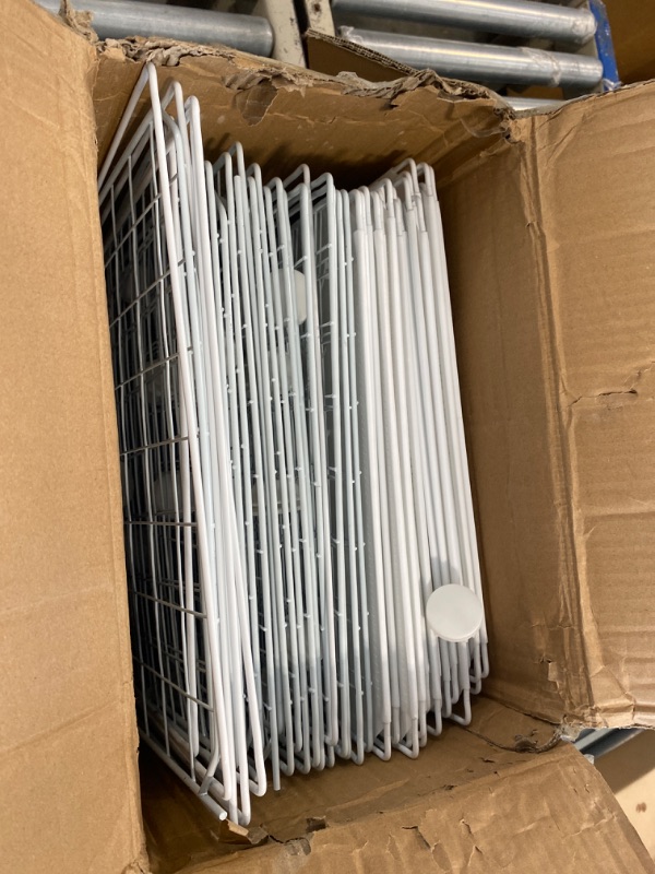 Photo 1 of ***MISSING CORNER CONNECTING PIECES***
Large Cat Cage Enclosure Indoor DIY Cat Playpen Pet Home Small Animal House Detachable Metal Wire Kennels Crate Large Exercise Place Ideal for 1-4 Cat, White (41x41x55-White)