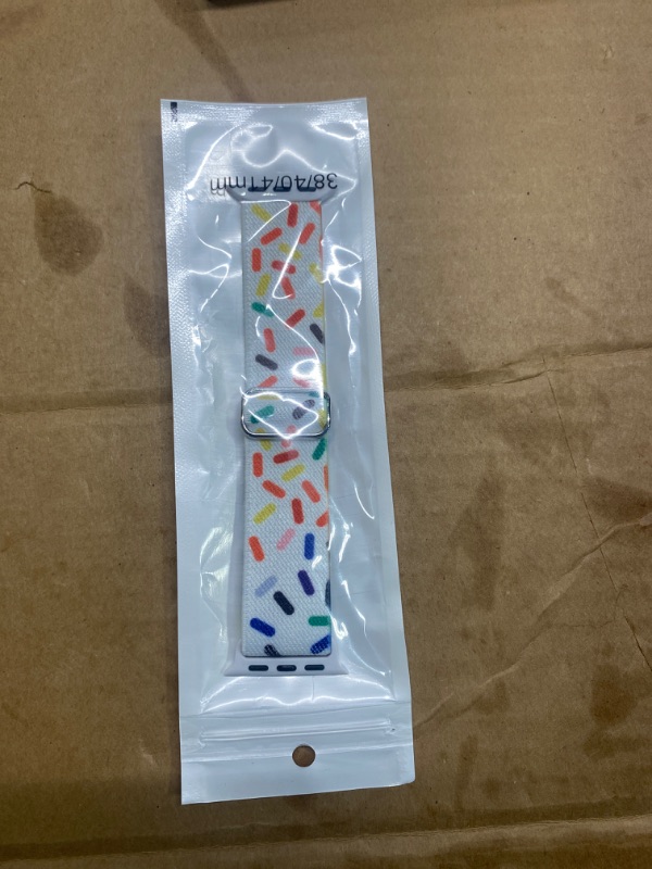 Photo 1 of Compatible with Apple Watch Rainbow Band, Nylon Pride iWatch Band for 38/40/41mm & 42/44/45/49mm, Hook and Loop Bands for Series Ultra SE 8 7 6 5 4 3 2 1 (38/40/41mm, 2023 Pride Edition)