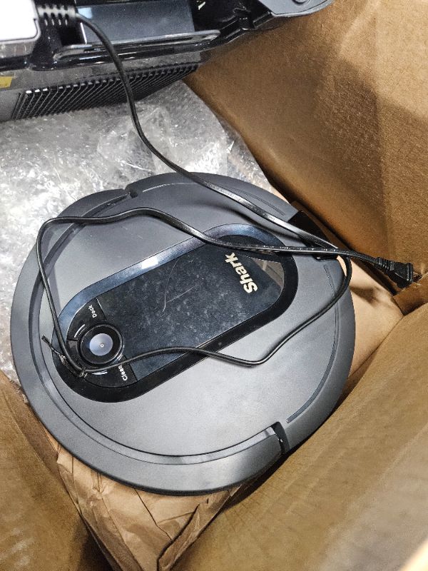 Photo 1 of **USED**Shark AV1010AE IQ Robot Vacuum with XL Self-Empty Base, Bagless, 45-Day Capacity, Advanced Navigation, Alexa & Wi-Fi, Multi-Surface Brushroll, for Pets, Dander & Dust, Carpet & Hard Floor, Black 45 Day Capacity