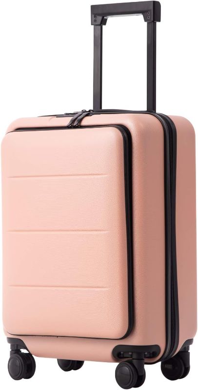 Photo 1 of **USED**Coolife Luggage Suitcase Piece Carry On ABS+PC Spinner Trolley with pocket Compartmnet(Sakura pink, 20in(carry on))


