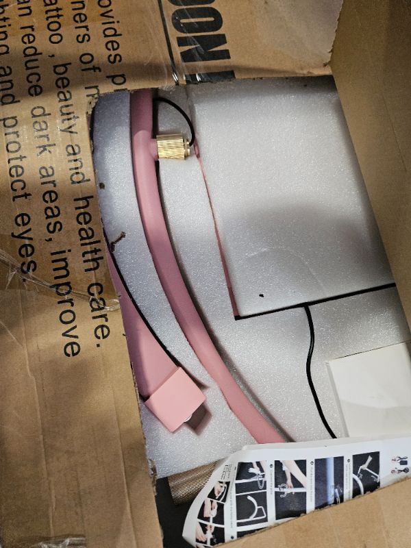 Photo 1 of **USED**Lash Light Esthetician Light for Eyelash Extensions, LED Floor Lash Lamp Light for Lash Extensions, Tattoo Light, Half Moon Ring Light Lamp for Tatto Artists, Nail Tech, Esthetician Pink