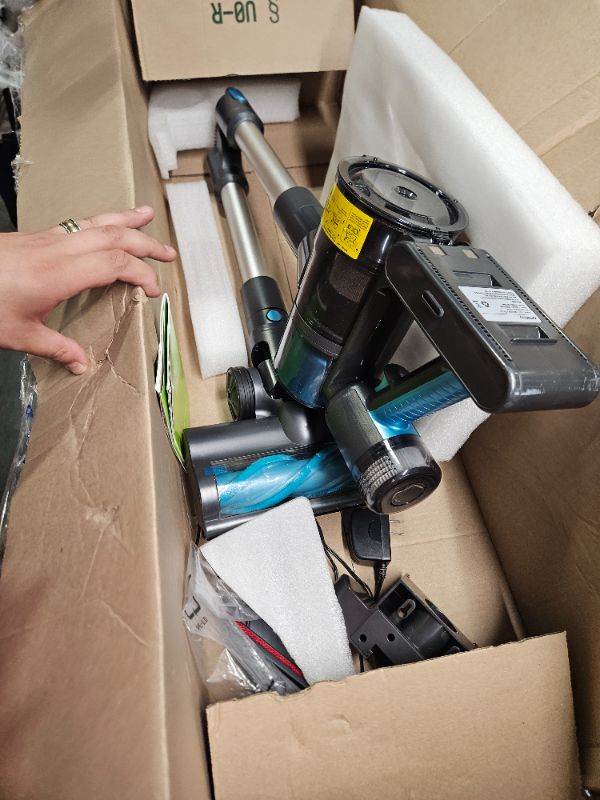 Photo 1 of **USED**Oraimo Cordless Vacuum Cleaner,27Kpa Rechargeable Stick Vacuum Cleaner,Lightweight Cordless Vacuum Handheld,380W Brushless Motor,Up to 44mins Runtime,for Home Dust Pet Hair Carpet Hard Wood Floors