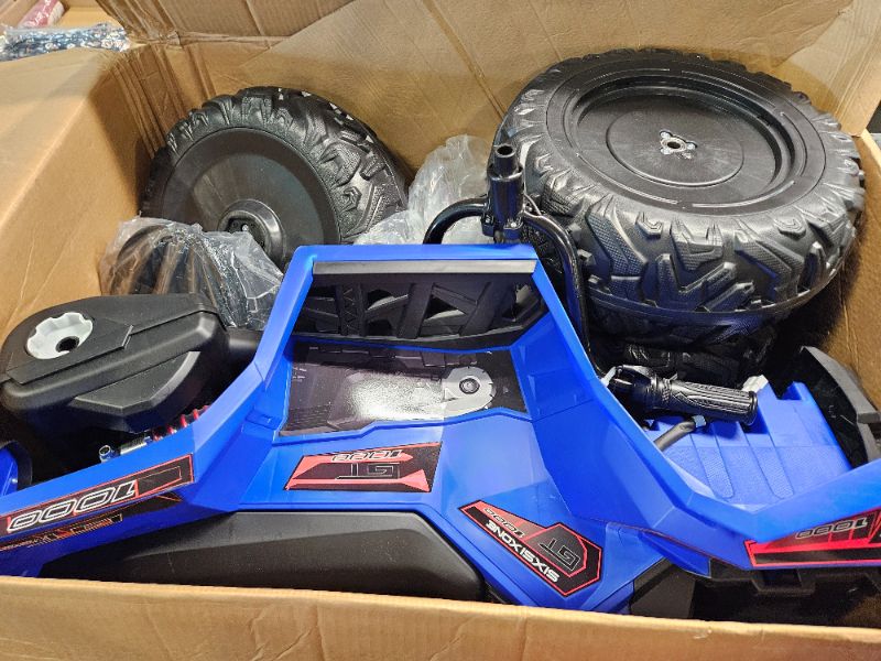 Photo 4 of **SIMILAR PRODUCT/USED**Kids ATV 4 Wheeler, 24V 4WD Electric ATV Ride On Toy for Big Kid w/ 2-Seater, 4x200W Motor, 5.6Mph Max Speed - Blue
