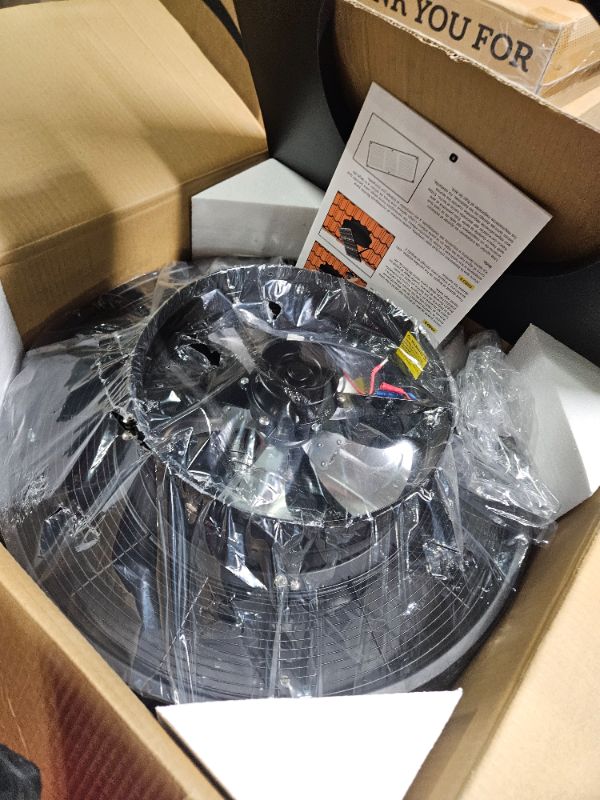 Photo 3 of ***MINOR DAMAGE*** 
Solar Attic Fan, 35 W 14", 1200 CFM Large Air Flow Solar Roof Vent Fan, Low Noise and Weatherproof with 110V Smart Adapter, Ideal for Home, Greenhouse, Garage, Shop, RV, Workshop etc.