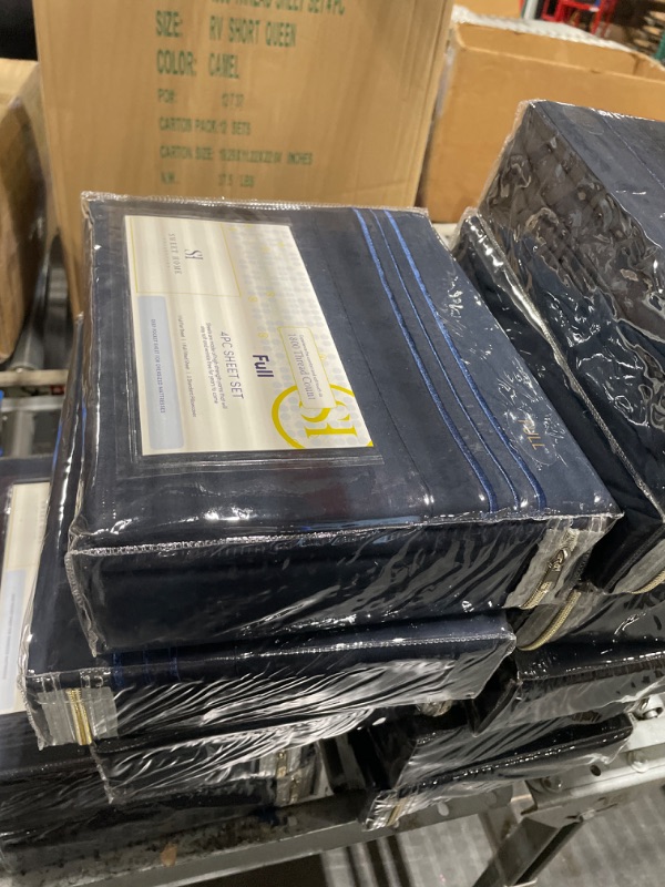 Photo 1 of 1800 Thread Count 4 Piece Deep Pocket Bedroom Bed Sheet Set Full - Navy