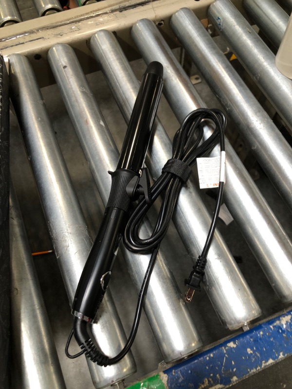 Photo 1 of 1 1/4 Inch Curling Iron with Clipped Tourmaline Ceramic Barrel Professional 1.25 Inch Hair Curler up to 450°F Dual Voltage for Traveling 60 Mins Auto Off Suit for Different (Black, 1.25 Inch) 1.25 Inch Black