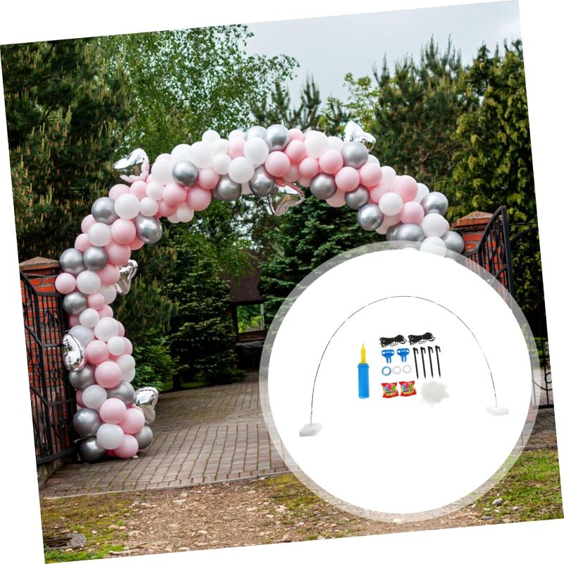 Photo 1 of 1 Set balloon decorations kit ground nail balloon pump garland or flower arch base balloon stand arched Hanging ring wedding crafting supplies balloon arch frame arch