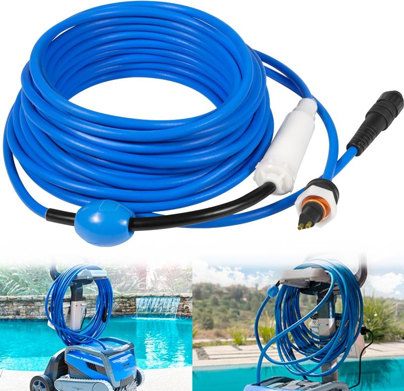 Photo 1 of 99958907-DIY Cable and Swivel - 2 Wire - for Dolphin Robotic Pool Cleaners Active 20, Advantage Ultra, Discovery, Explorer E30, Proteus DX4, Quantum, S200, T35, Triton PS - 18M (60ft)