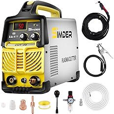 Photo 1 of ****USED*** SSIMDER Plasma Cutter 50Amp Plasma Cutter Machine with Dual Voltage 110V/220V Non-Pilot Arc 1/2 Inch Clean Cut Plasma Cutting Equipment with High Frequency Easy Metal Cutter LCD Display IGBT Inverter
