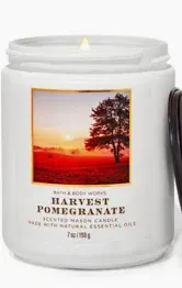 Photo 1 of  HARVEST POMEGRANATE~ 7oz SINGLE WICK CANDLE ~ Bath & Body Works