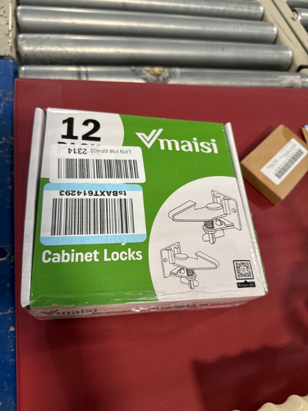 Photo 3 of 12 Pack Cabinet Locks Child Safety Latches - Vmaisi Baby Proofing Cabinets Drawer Lock with Adhesive Easy Installation - No Drilling or Extra Screws (White)