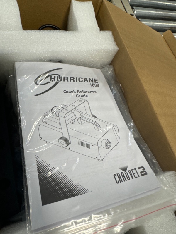 Photo 1 of ***NON FUNCTIONAL//SOLD AS PARTS*** 
Chauvet DJ H1000 Hurricane 1000 Compact Fog Machine+Wired Remote-10,000 CFM