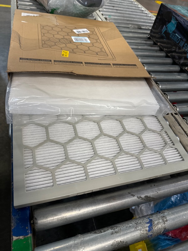 Photo 3 of 16x25x1 MERV 8 Air Filter,AC Furnace Air Filter,Reusable ABS Plastic Frame, 7 Pack Replaceable Filter Media (Actual Size: 15 3/4" x 24 3/4" x 3/4") 16x25x1 MERV8