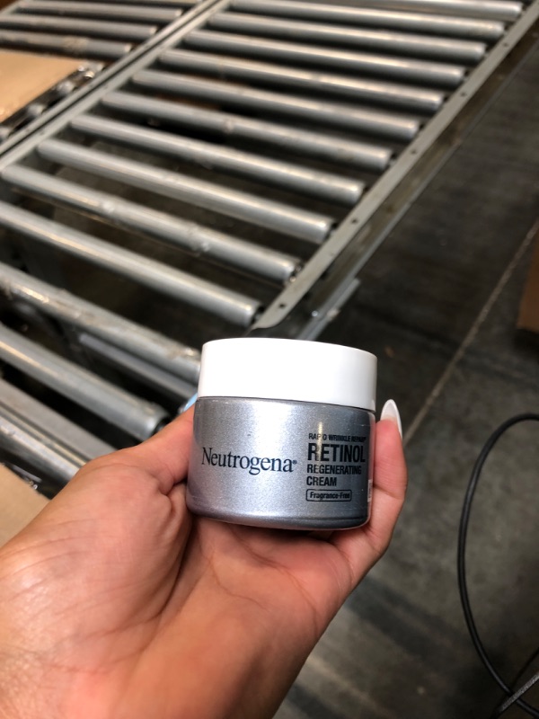 Photo 1 of Neutrogena Retinol Face Moisturizer, Rapid Wrinkle Repair, Fragrance Free, Daily Anti-Aging Face Cream with Retinol & Hyaluronic Acid to Fight Fine Lines, Wrinkles, & Dark Spots, 1.7 oz
