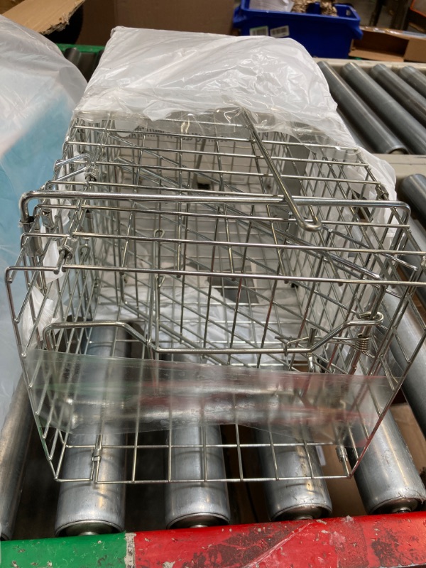 Photo 2 of 17.3" Heavy Duty Squirrel Trap, Folding Live Small Animal Cage Trap, Humane Cat Traps for Stray Cats, Rabbits, Raccoons, Skunks, Possums and More Rodents, Catch and Release. EP-SSL4420 Classic